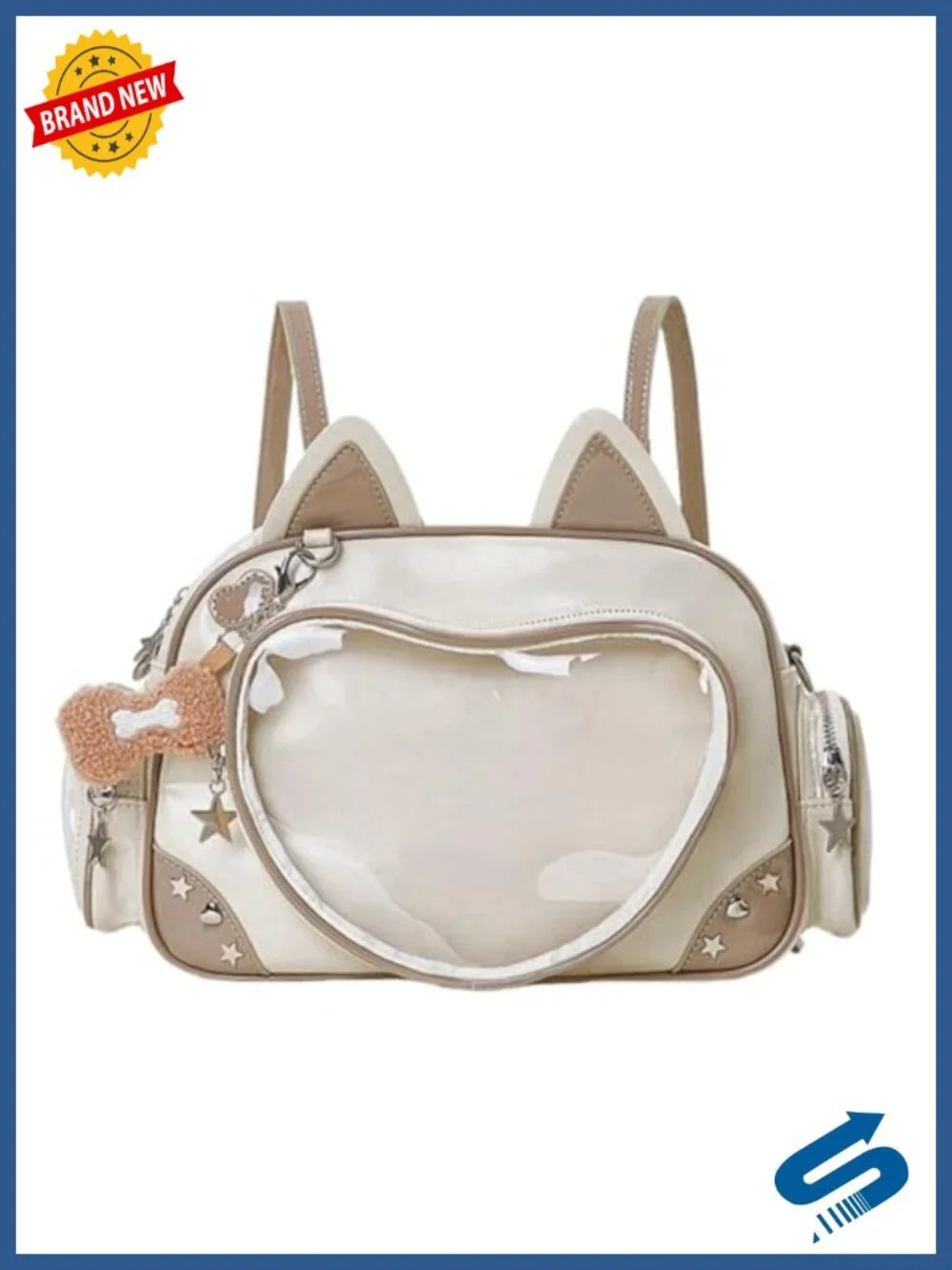 Kawaii Ita Bag Cat Pin Display Backpack Crossbody Shoulder Purse Anime Cosplay